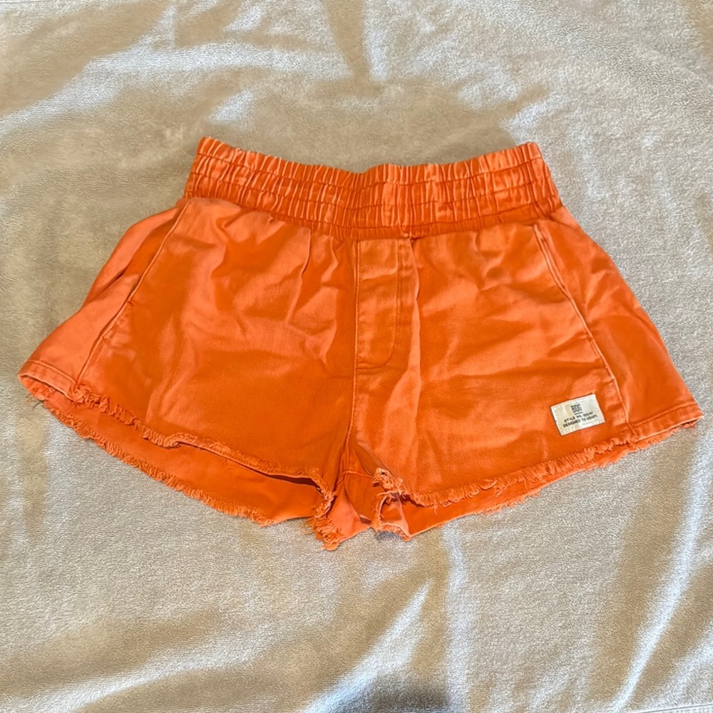 BDG High Waist Orange Shorts Vibrant and Stylish
